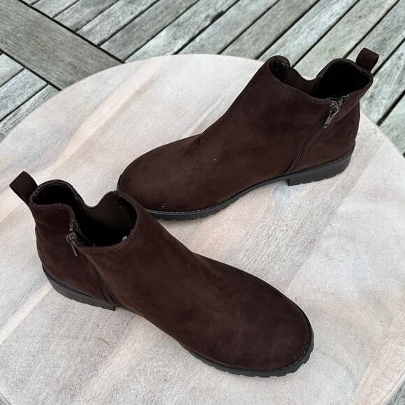 Sonoma Goods For Life® Cilantro Womens Ankle Boots Size 8.5 Cognac Brown New - Picture 6 of 15